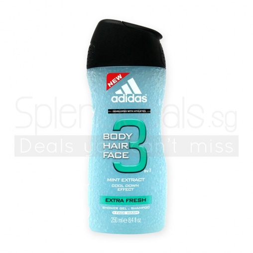 Adidas Shower Gel - Extra Fresh 3 in 1 250ml