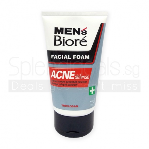 Biore MEN Facial Foam - Acne Defense Anti-Bacterial 100g