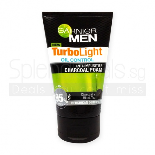 Garnier MEN Turbo Light Oil Control Anti-Impurities Charcoal Cleanser 100ml
