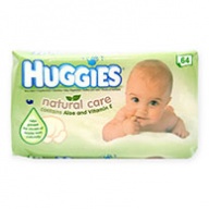 Huggies Natural Care Baby Wipes With Aloe Vera & Vitamin E 64 wipes