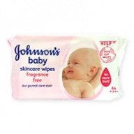 Johnsons Baby Wipes - Skin Care Fragrance Free 64s