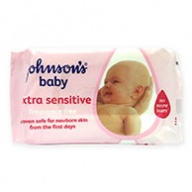 Johnsons Baby Wipes - Extra Sensitive - Fragrance Free 56 wipes (UK)