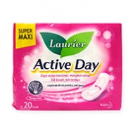Laurier Sanitary Pads - Soft Care Active Day Super Maxi Non Wing 20s