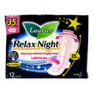 Laurier Sanitary Pads - Soft Care Relax Night Wing 35cm 12s