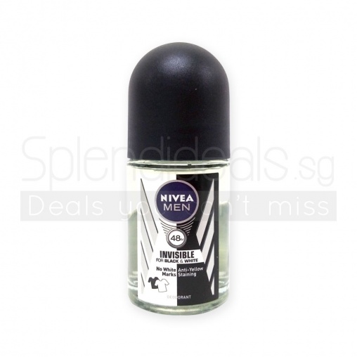Nivea MEN Deodorant Roll On - Invisible For Black and White 25ml