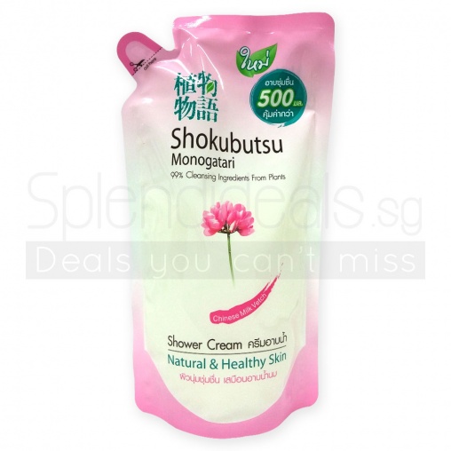 Shokubutsu Monogatari Chinese Milk Vetch Shower Cream Refill 500ml