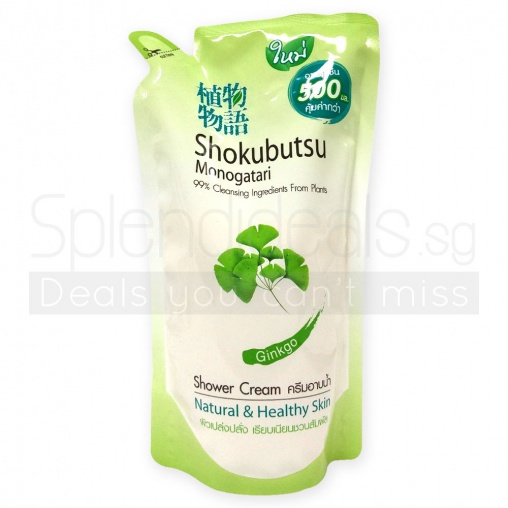 Shokubutsu Monogatari Ginkgo Shower Cream Refill 500ml