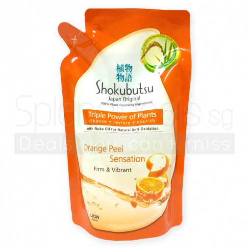 Shokubutsu Orange Peel Sensation Firm & Vibrant Body Foam Refill 550g