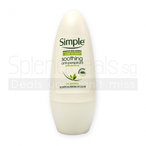 Simple Roll On - Soothing  Anti Perspirant Unfragranced 50ml