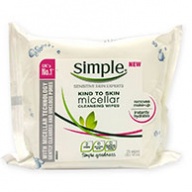 Simple Facial Cleansing Wipes - Micellar 25 Wipes