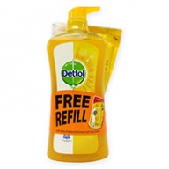 Dettol Shower Gel + Refill - Fresh Anti Bacterial 950ml + 250ml