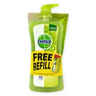 Dettol Shower Gel + Refill - Lasting Fresh Anti Bacterial 950ml + 250ml