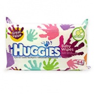 Huggies Gentle Cleaning Baby Wipes with Cucumber Fragrance 64 Wipes