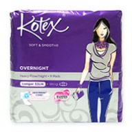 Kotex Sanitary Pads - Soft and Smooth Overnight Wing 32cm Heavy Flow 9s