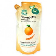 Shokubutsu Monogatari Orange Peel Oil Shower Cream Refill 500ml